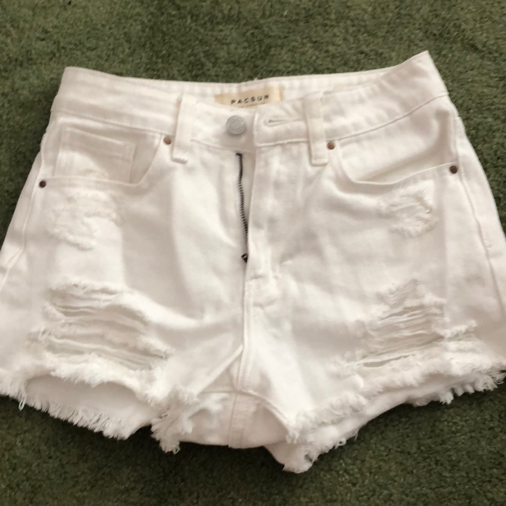 White Pacsun Mom Shorts